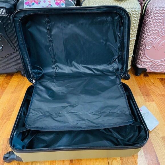 Disney Minnie Mouse Gold Carry-On Spinner FUL Suitcase Textured Hard Luggage 25" - Picture 7 of 8